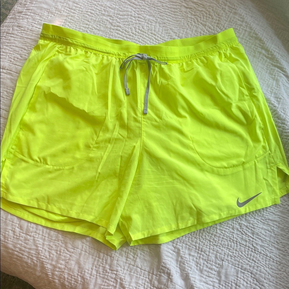Nike Women's Bright Yellow Athletic Shorts